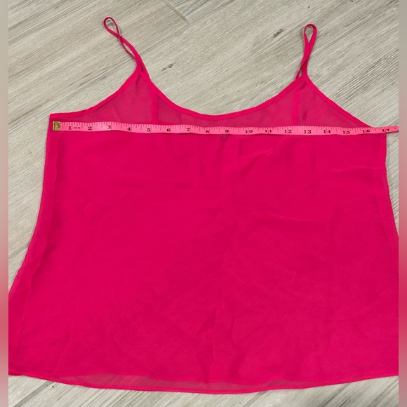 Sheer bright pink flowy camisole tank size small - Picture 6 of 8